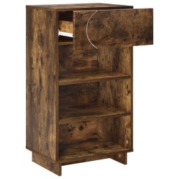 vidaXL Schoenenkast 48 x 38 x 87,5 cm Bewerkt hout Gerookt eiken