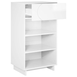 vidaXL Schoenenkast 48 x 38 x 87,5 cm Bewerkt hout Hoogglans Wit