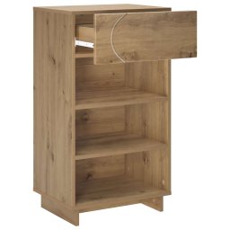 vidaXL Schoenenkast 48 x 38 x 87,5 cm Bewerkt hout Artisanaal eiken