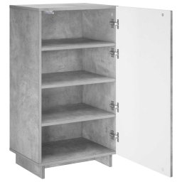 vidaXL Schoenenkast 48 x 38 x 87,5 cm Bewerkt hout Betongrijs