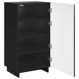 vidaXL Schoenenkast 48 x 38 x 87,5 cm Bewerkt hout Zwart
