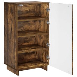 vidaXL Schoenenkast 48 x 38 x 87,5 cm Bewerkt hout Gerookt eiken