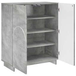 vidaXL Schoenenkast 73 x 38 x 87,5 cm Bewerkt hout Betongrijs