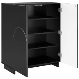 vidaXL Schoenenkast 73 x 38 x 87,5 cm Bewerkt hout Zwart