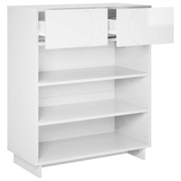 vidaXL Schoenenkast 73 x 38 x 87,5 cm Bewerkt hout Hoogglans Wit