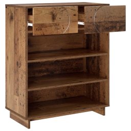 vidaXL Schoenenkast 73 x 38 x 87,5 cm Bewerkt hout Oud hout