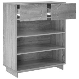 vidaXL Schoenenkast 73 x 38 x 87,5 cm Bewerkt hout Grijs Sonoma