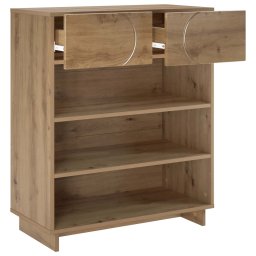vidaXL Schoenenkast 73 x 38 x 87,5 cm Bewerkt hout Artisanaal eiken