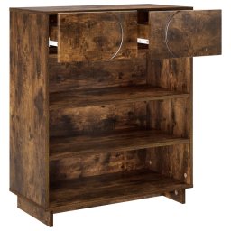 vidaXL Schoenenkast 73 x 38 x 87,5 cm Bewerkt hout Gerookt eiken