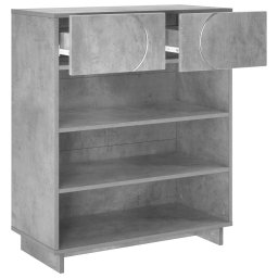vidaXL Schoenenkast 73 x 38 x 87,5 cm Bewerkt hout Betongrijs