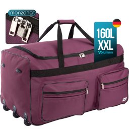 Reistas XXL Bordeaux Rood 160L met Wielen