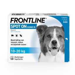 Frontline Spot-On Hond, 10 tot 20 kg, 3 Pipetten