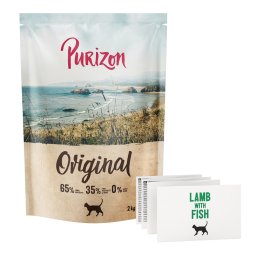 Voordeelpakket: 2x2 kg Purizon Cat Adult Lam Vis - Original Daily 65% droog kattenvoer