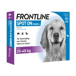 Frontline Spot-On Hond , 20 tot 40 kg 6 Pipetten