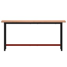 vidaXL Werkbank 180x55x81,5 cm massief beukenhout en metaal