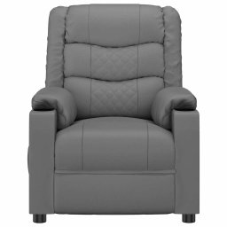 vidaXL Massagestoel kunstleer grijs