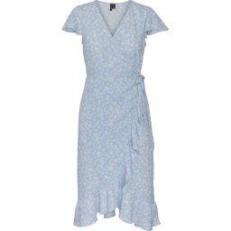 Vero Moda Maat XL VMNIL C/S FRILL WRAP DRESS WVN LCS Dames Jurk