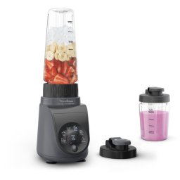 Moulinex Blend Up Essential LM1EHBF0 – Mini Blender – Romige smoothies en sauzen – 800 W – 6 automatische programma’s – Tritan drinkflessen voor onderweg – Smoothie blender