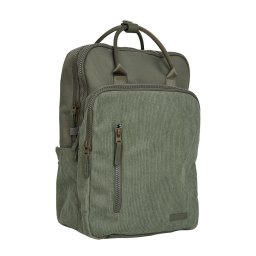 New Rebels Ribbi Milwaukee - Laptoptas Schooltas Werktas 15.6 inch Laptopvak Rugzak Rib Fabric 18L Sage Green