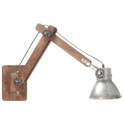 vidaXL Wandlamp industrieel rond E27 zilverkleurig