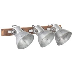 vidaXL Wandlamp industrieel E27 65x25 cm zilverkleurig