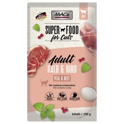MAC´s Cat Maaltijdzakjes 12 x 100 g Kattenvoer - Kalf & Rund
