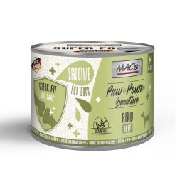 Voordeelpakket 6x 185 g MAC's Dog Paw Power Smoothie Rund - Gewricht Fit Aanvullend voer voor honden