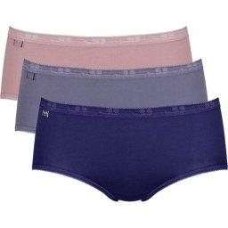 Sloggi Maat 42 - sloggi Basic+ Midi C3P - LILAC - DARK COMBINATION - Vrouwen