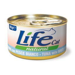 6x85g Life Cat Natural adult tonijn met witvis nat kattenvoer