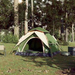 vidaXL Koepeltent 4-persoons snelontgrendeling groen
