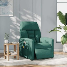 vidaXL Massagestoel elektrisch verstelbaar stof donkergroen