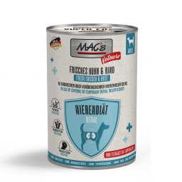 6x400g MAC's Dog Vetcare Nierdieet Kip & Rund Hondenvoer nat