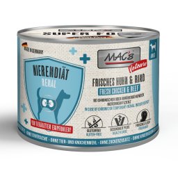 6x200g MAC's Dog Vetcare Nierdieet - Kip & Rund Hondenvoer nat