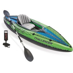 Intex Challenger K1 Kayak - 274 x 76 x 33 cm - Inclusief peddel en pomp
