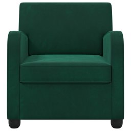 vidaXL Fauteuil Donkergroen fluweel