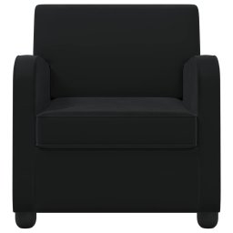 vidaXL Fauteuil Zwart fluweel