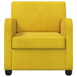vidaXL Fauteuil Geel fluweel