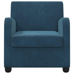 vidaXL Fauteuil Blauw fluweel