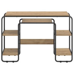 vidaXL Bureau met opbergruimte Artisanaal eiken 113.5 x 52 x 75.5 cm