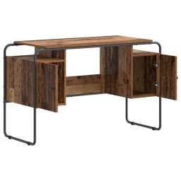 vidaXL Bureau met opbergruimte Eikenhout 120 x 50.5 x 75.5 cm