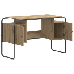 vidaXL Bureau met opbergruimte Artisanaal eiken 120 x 50.5 x 75.5 cm