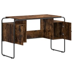 vidaXL Bureau met opbergruimte Gerookt eiken 120 x 50.5 x 75.5 cm