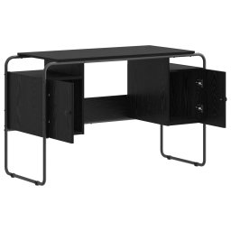 vidaXL Bureau met opbergruimte Zwart eiken 120 x 50.5 x 75.5 cm