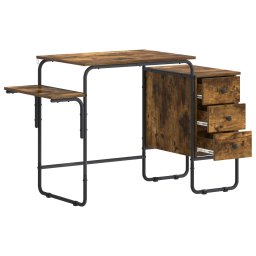 vidaXL Bureau met opbergruimte Gerookt eiken 120 x 50 x 75 cm