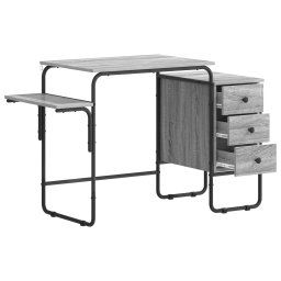 vidaXL Bureau met opbergruimte Grijs Sonoma 120 x 50 x 75 cm