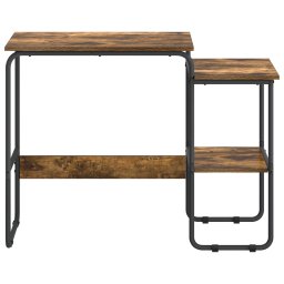 vidaXL Bureau met opbergruimte Gerookt eiken 100 x 50 x 75 cm