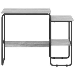 vidaXL Bureau met opbergruimte Grijs Sonoma 100 x 50 x 75 cm