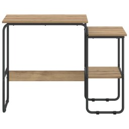 vidaXL Bureau met opbergruimte Artisanaal eiken 100 x 50 x 75 cm
