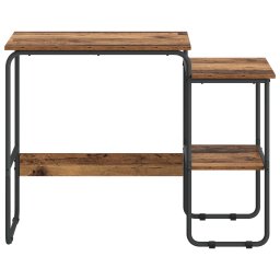 vidaXL Bureau met opbergruimte Eikenhout 100 x 50 x 75 cm