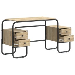 vidaXL Bureau met opbergruimte Sonoma Eiken 145 x 50 x 75 cm